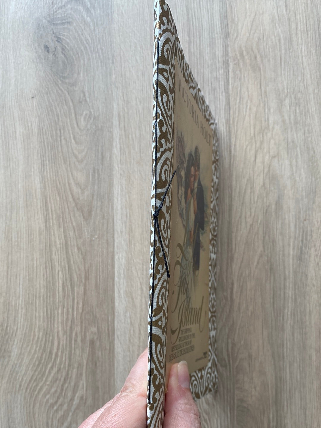 Handmade Lined Notebook with vintage book cover (Lord of the far island)