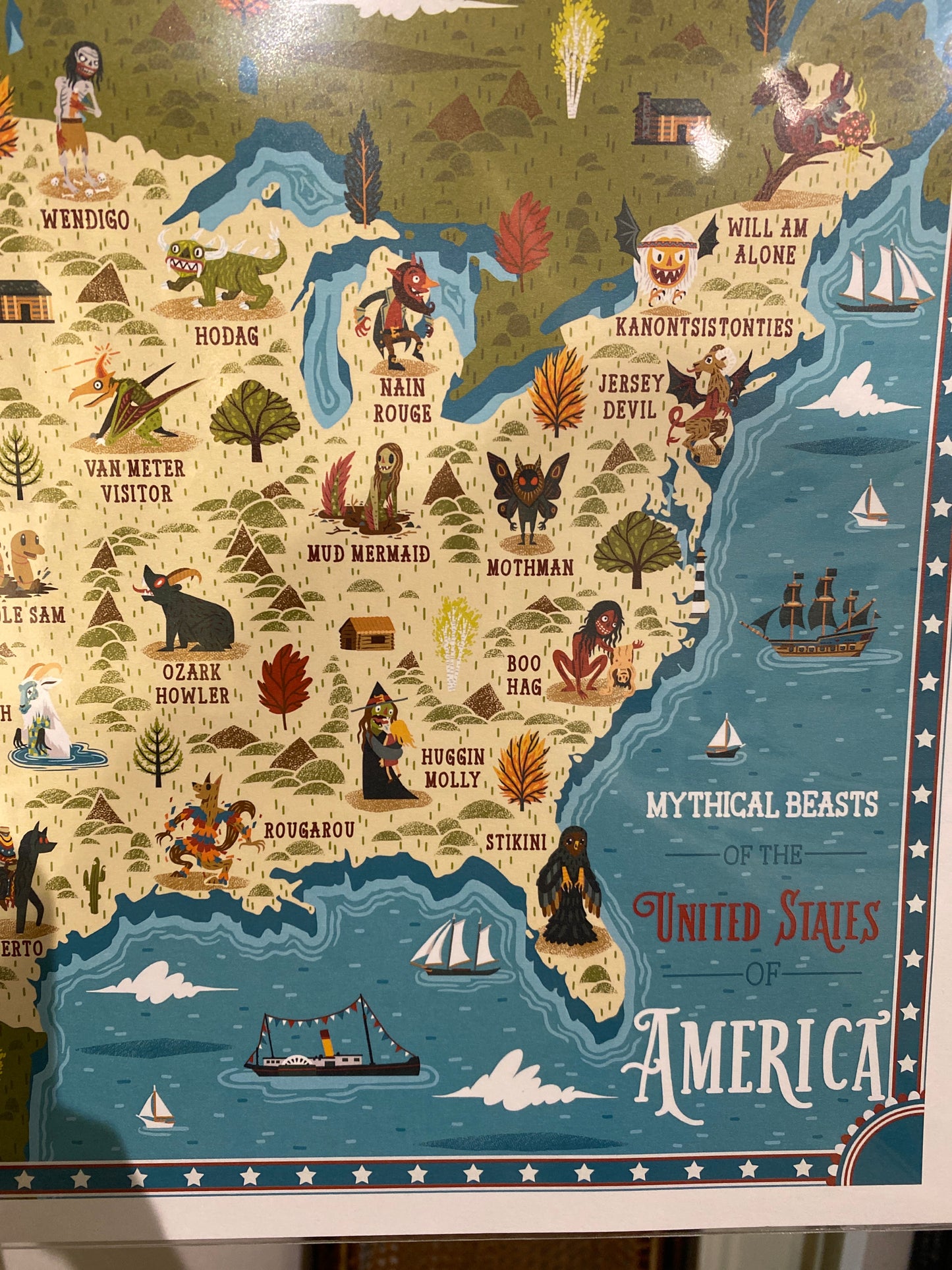 Mythological Beasts of the United States Poster