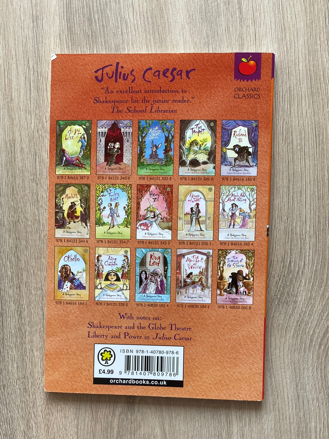 Julius Caesar by Shakespeare- a retelling for younger readers