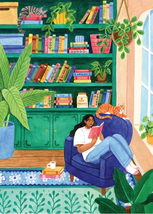 500-Piece Puzzle - Green Reading Corner