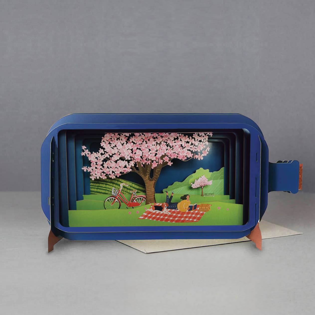 Message in a Bottle Pop Up Card -cherry blossom