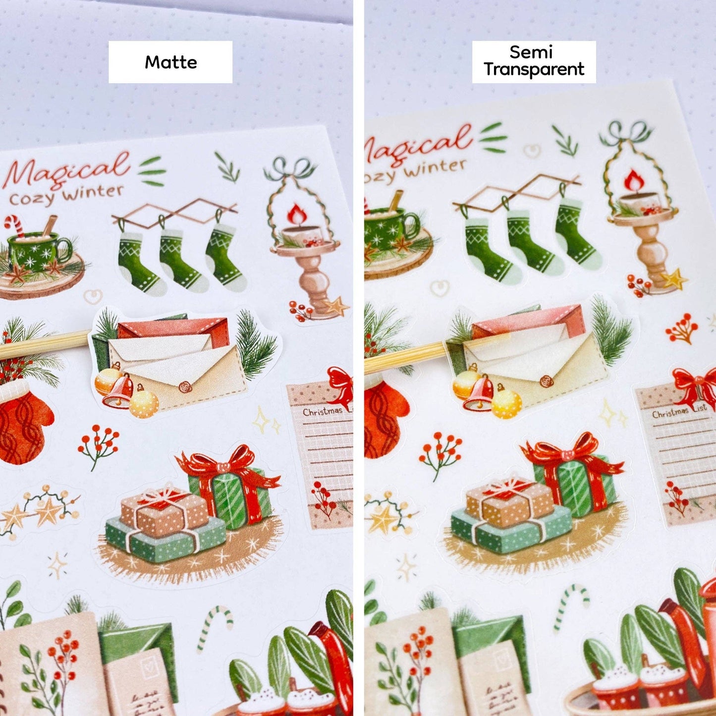 Sticker Sheet - Magical Cozy Winter: Matte Paper