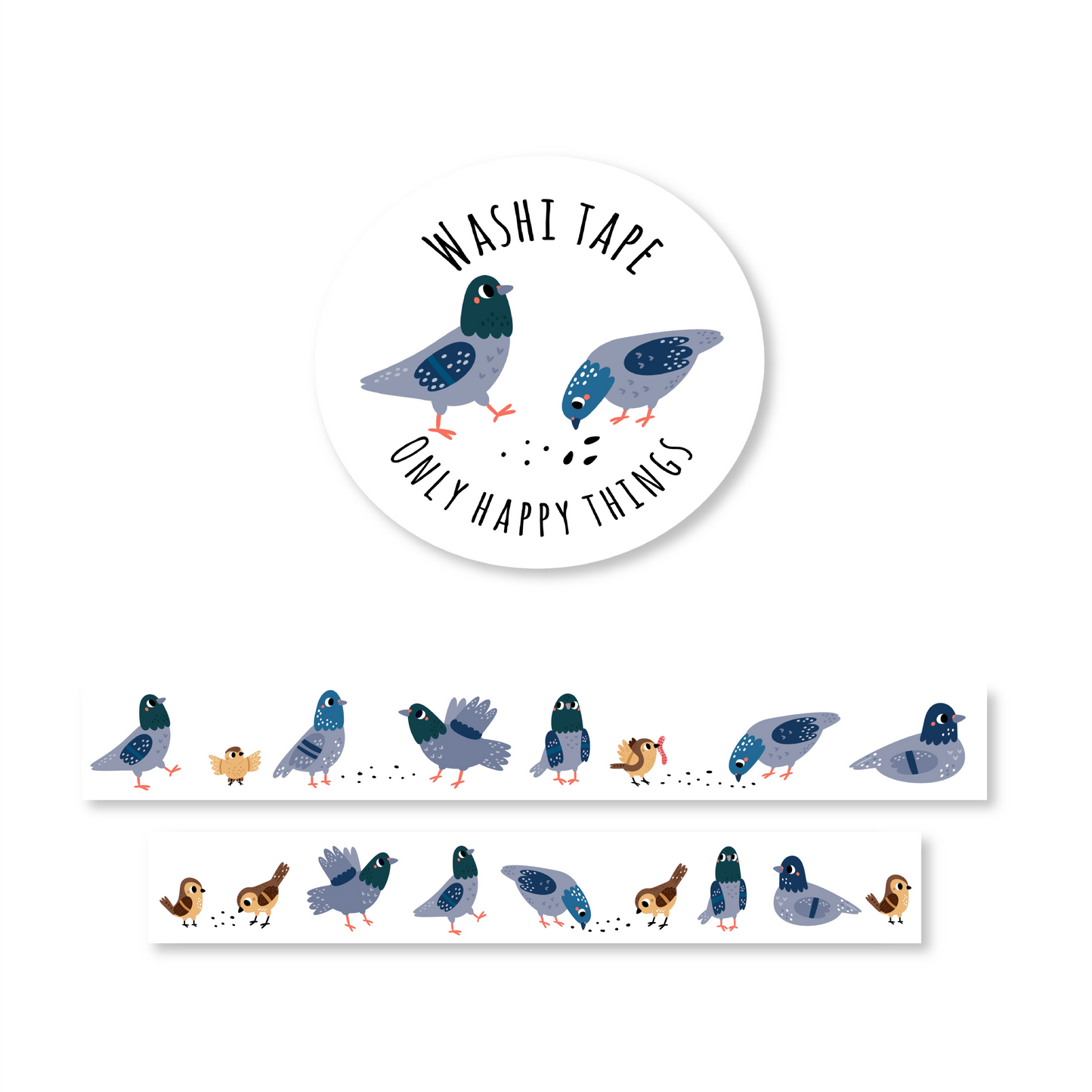 Washi tape Pigeons
