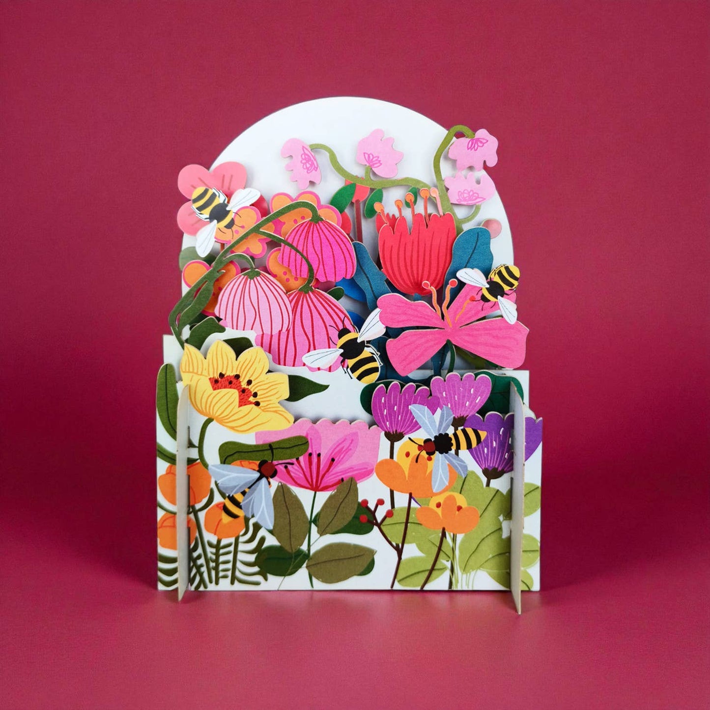 Miniature World pop up card - Flowers