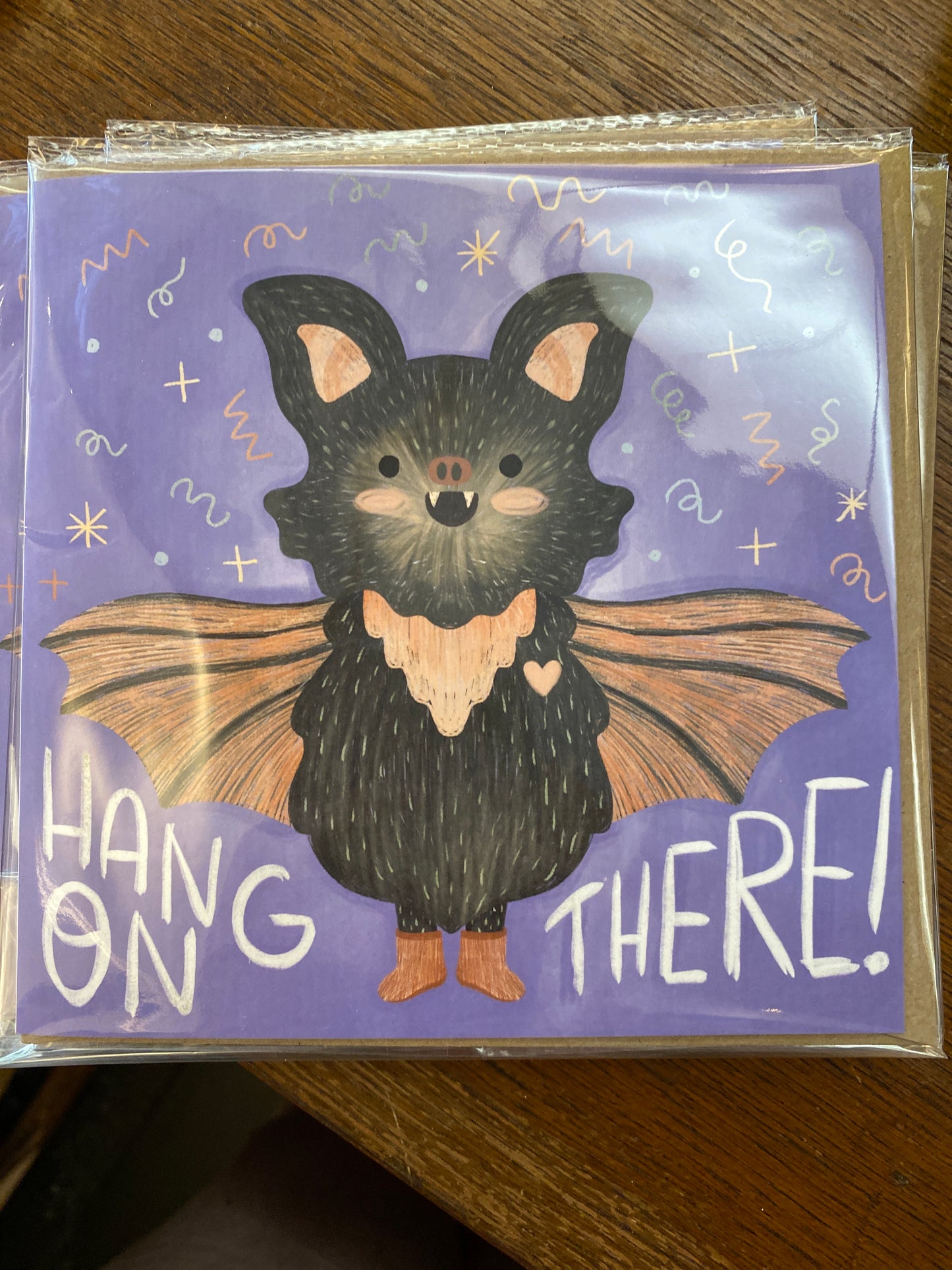 Hang on There greeting card with envelope by Monia Designs