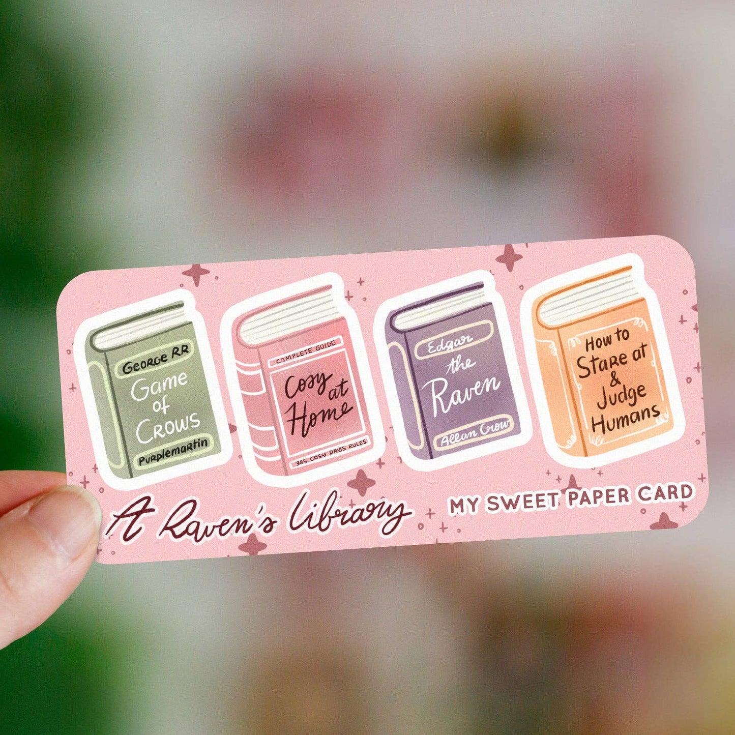 A raven's library | book stickers sheet | planner stickers: Standard Matte