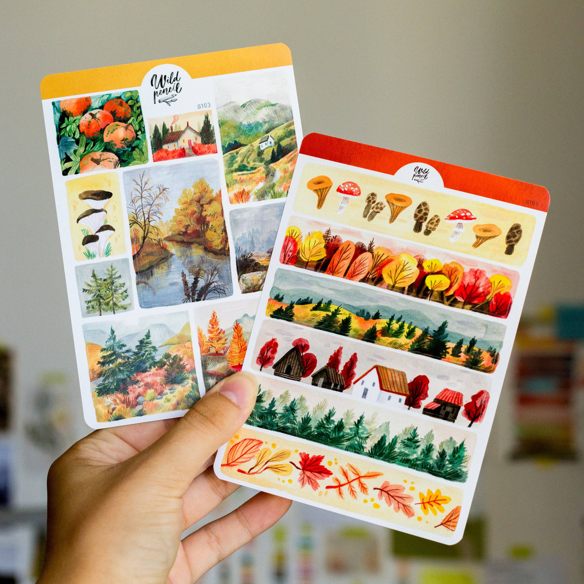 Sticker Sheet — Fall Landscapes