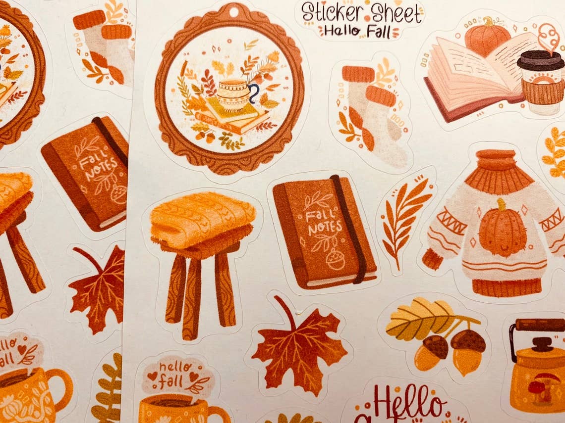 Hello Fall Stickers sheet