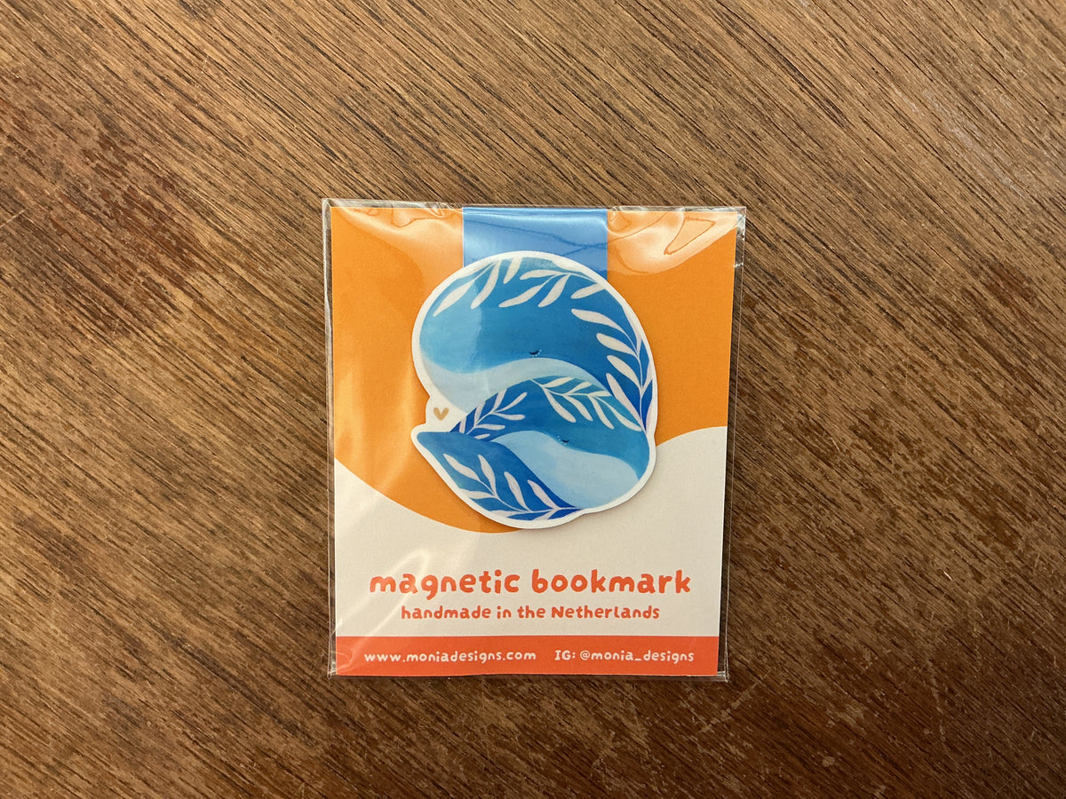 Whales Magnetic Bookmark by Monia Designs