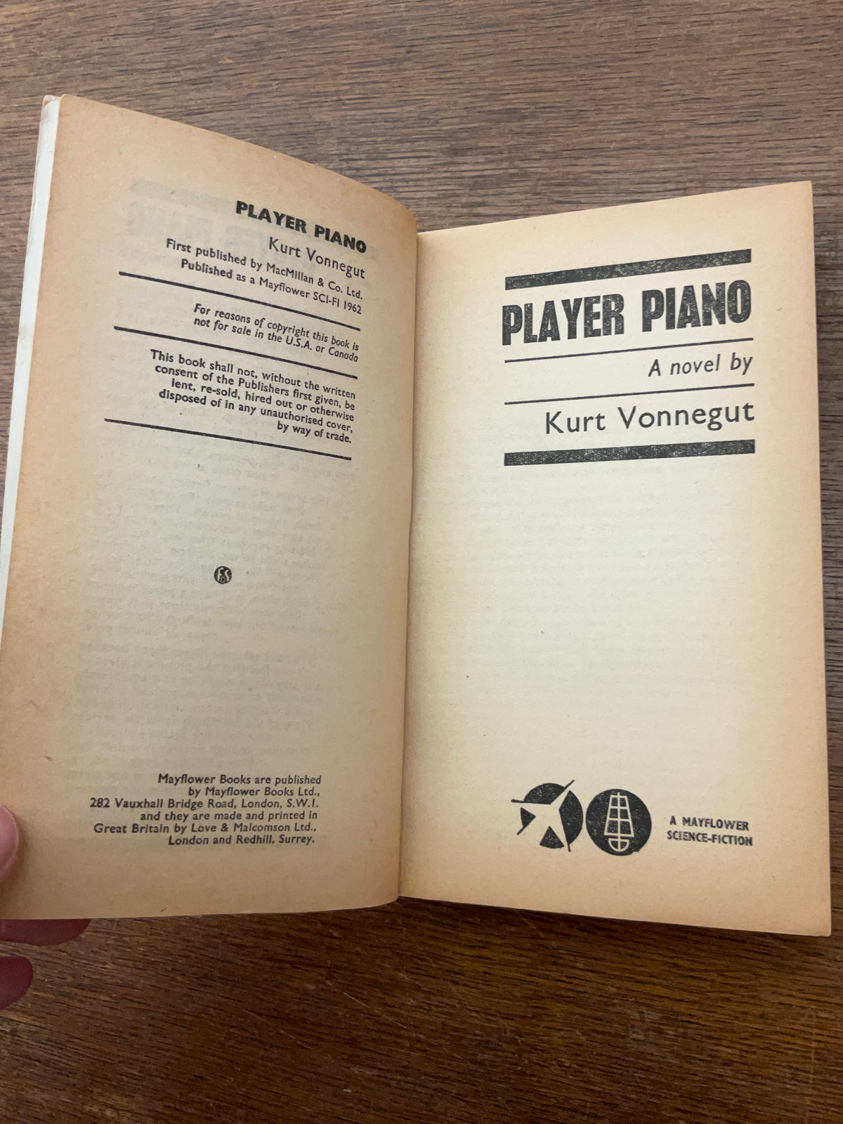 Player Piano: Published by Mayflower 1962 by Kurt Vonnegut