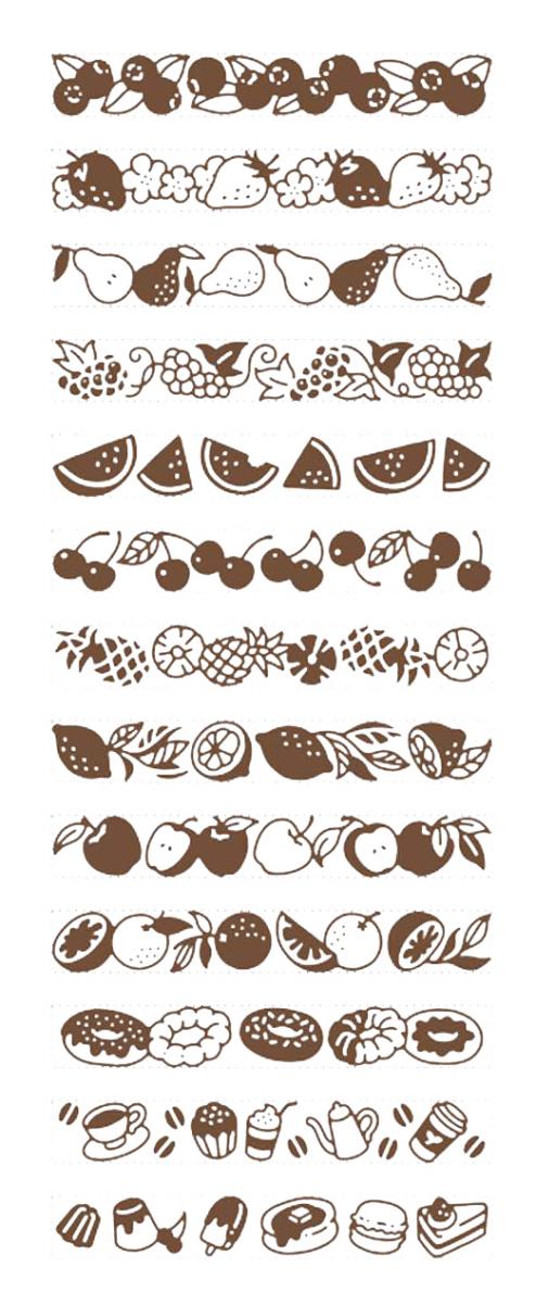 Rotary Rubber Stamp with 13 Fruit Designs by Shachihata