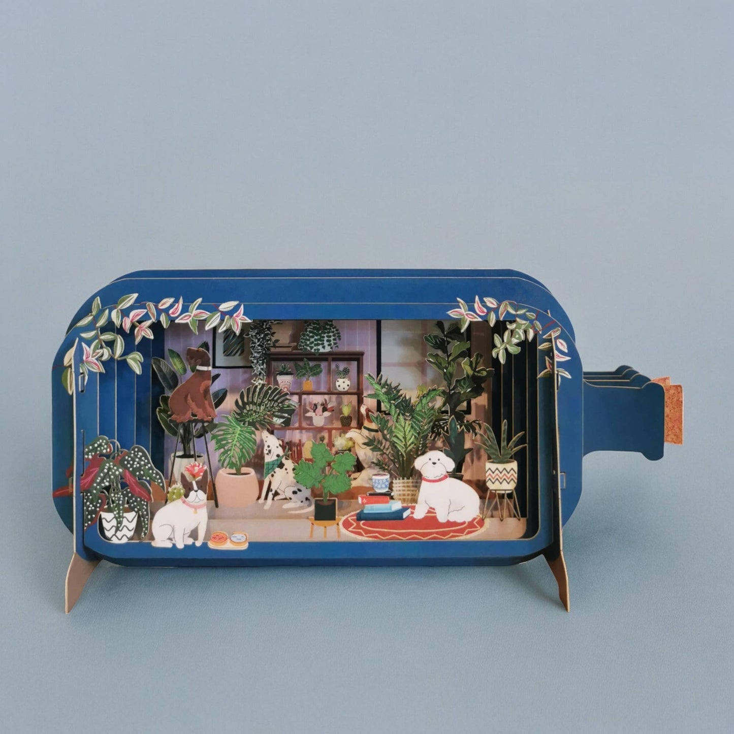 Message in a Bottle Pop Up Card -Dogs