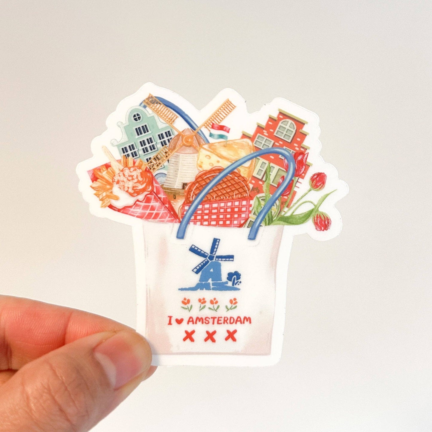 Clear Vinyl Sticker - I Love Amsterdam