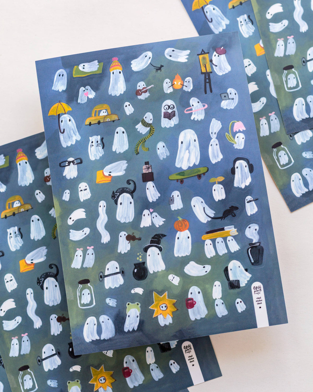 Vinyl sticker sheet large — Ghosts