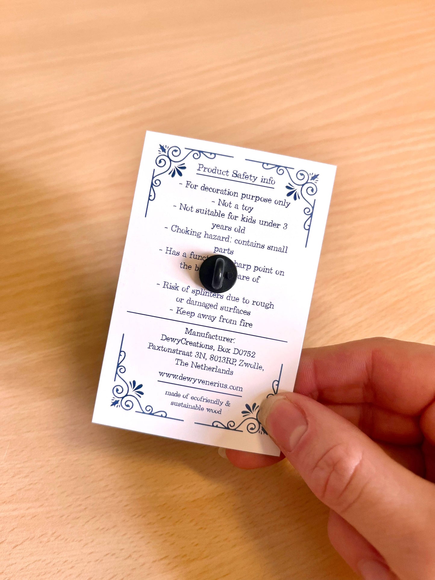 Dutch stroopwafels wooden pin