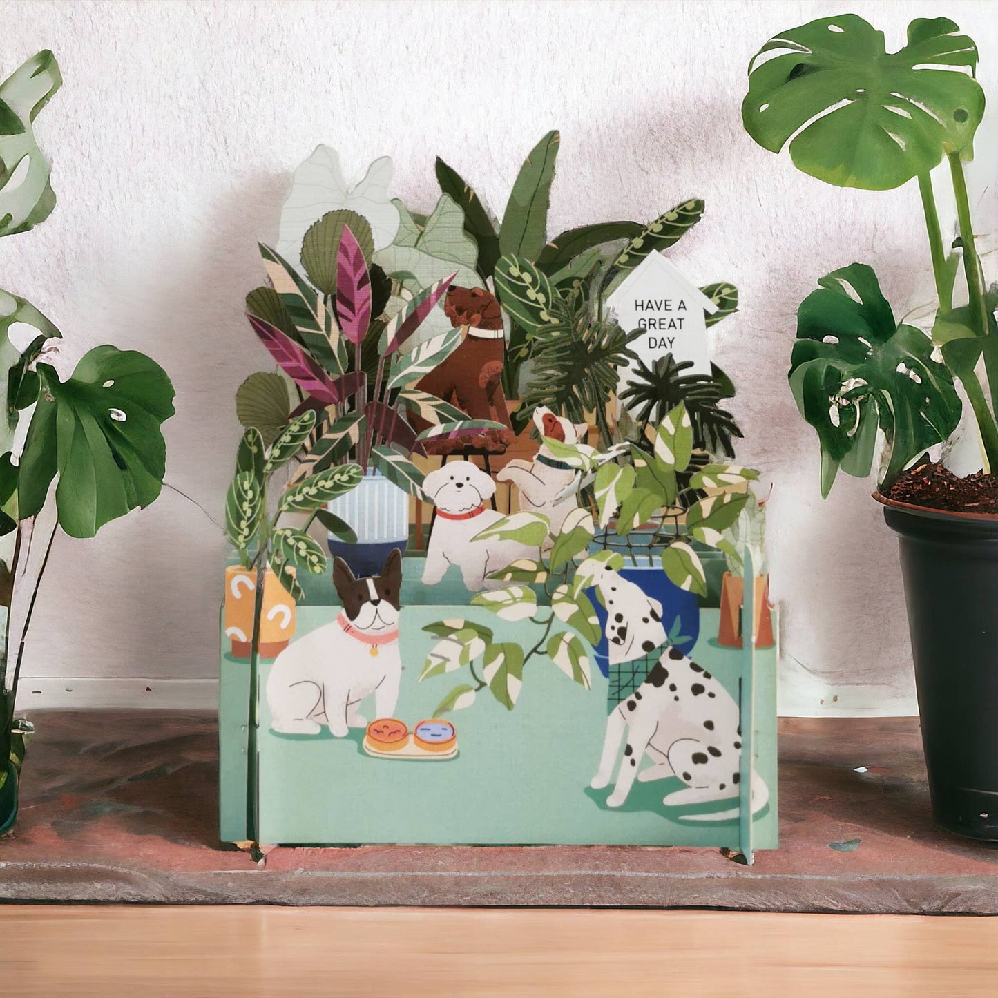 Miniature World pop up card -Dogs