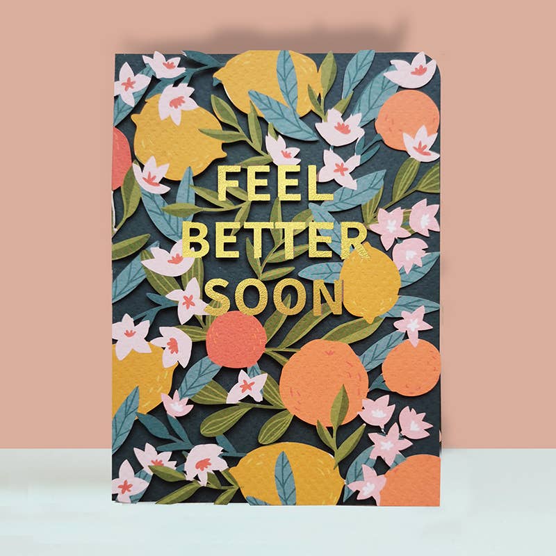 Feel Better Soon laser cut card