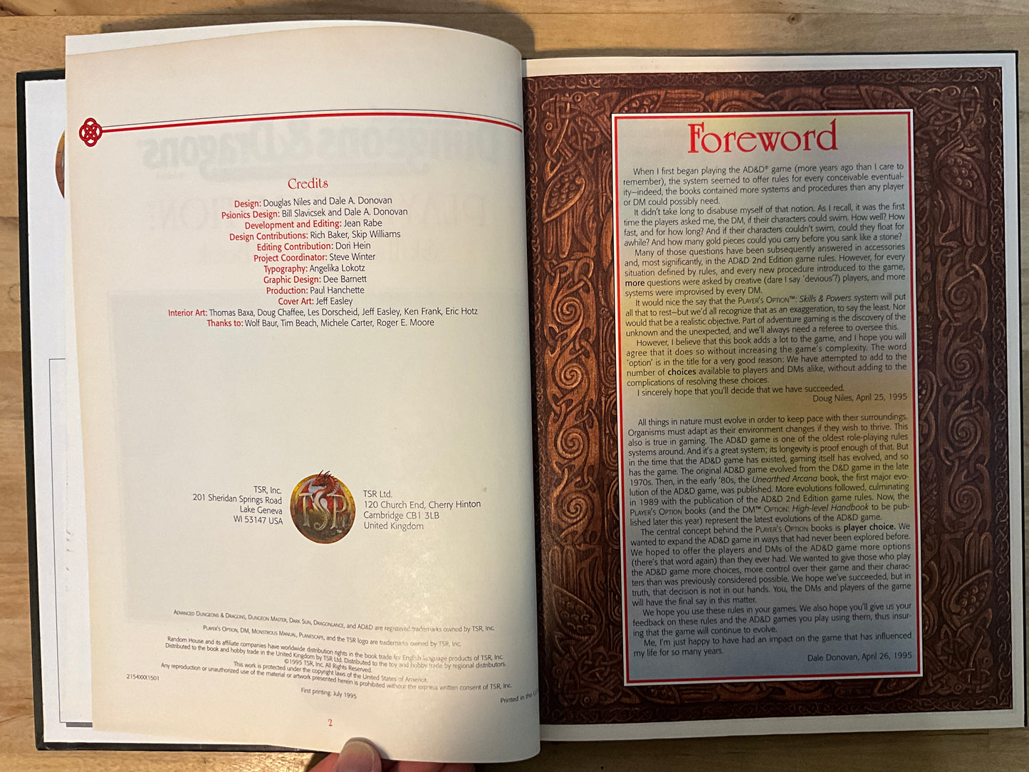 Advanced Dungeons & Dragons (AD&D 2E): Skills and Power: Player's Option Rulebook