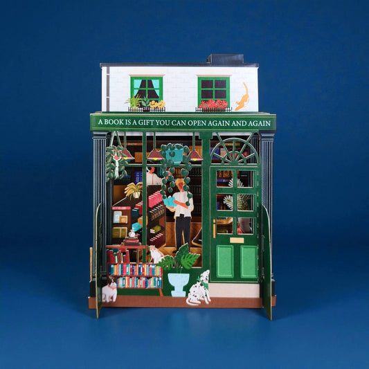 Miniature World pop up card  -Bookshop
