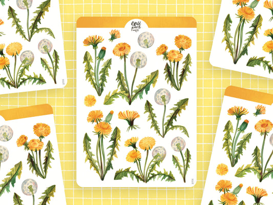 Sticker Sheet — Dandelions