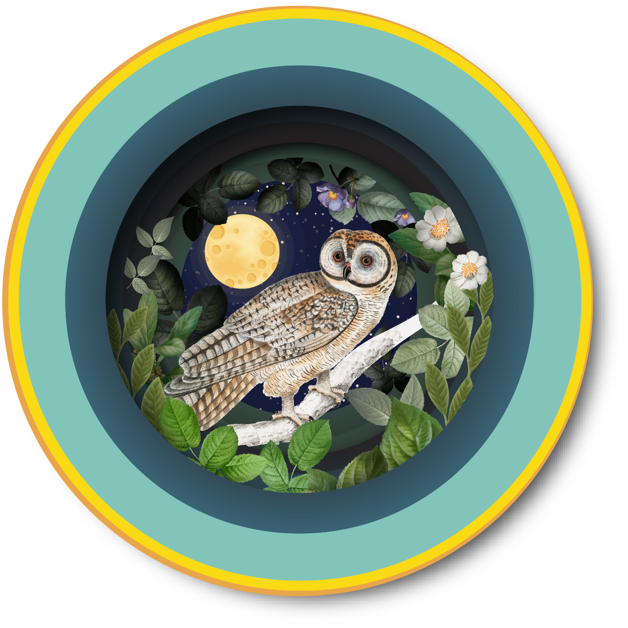 A cup of tea pop up card - Owl