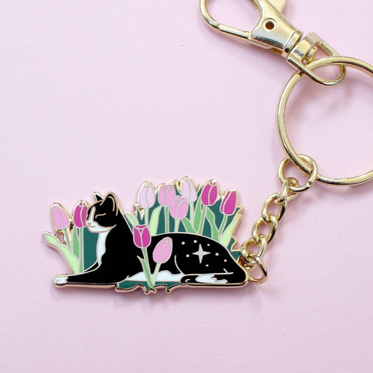 Tulip Cat Key Chain