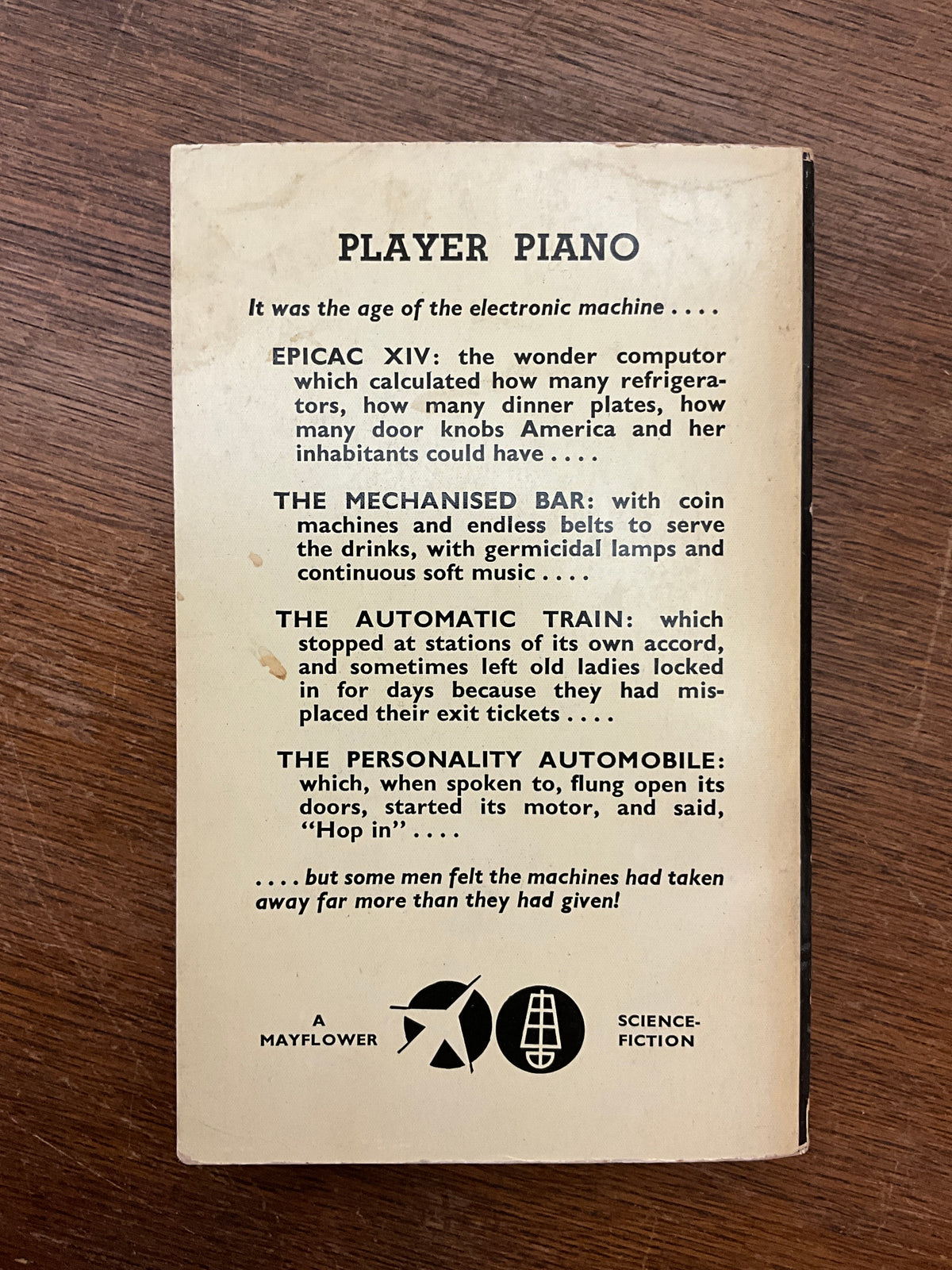 Player Piano: Published by Mayflower 1962 by Kurt Vonnegut