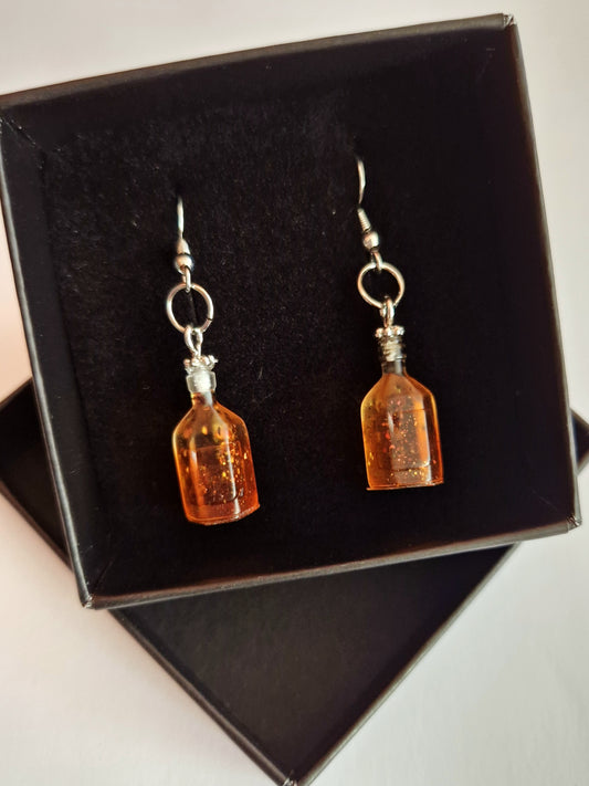 Potion Bottle Earring "Baba Yaga's Fireplace"