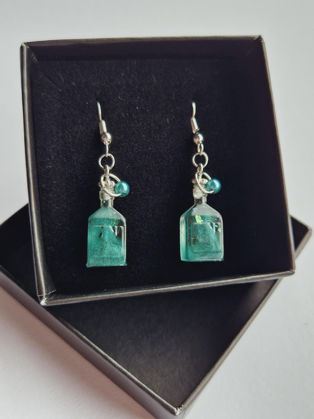 Mini potion bottle earrings “Merman’s Tears”