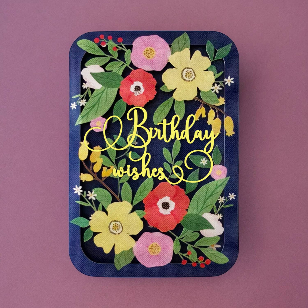 Exquisite Floral Birthday Card