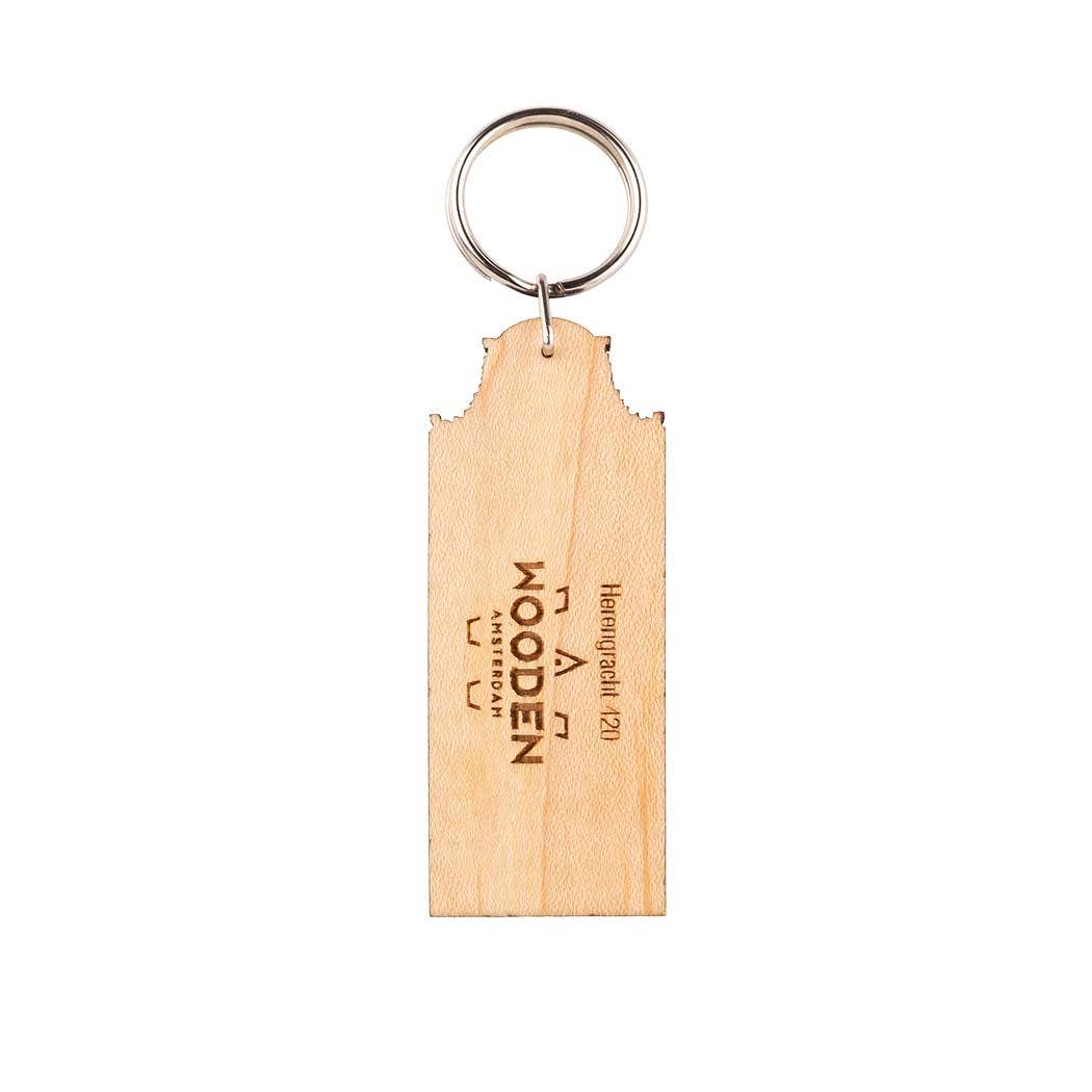 Amsterdam Canal House Keychain - Herengracht 420 - Maple