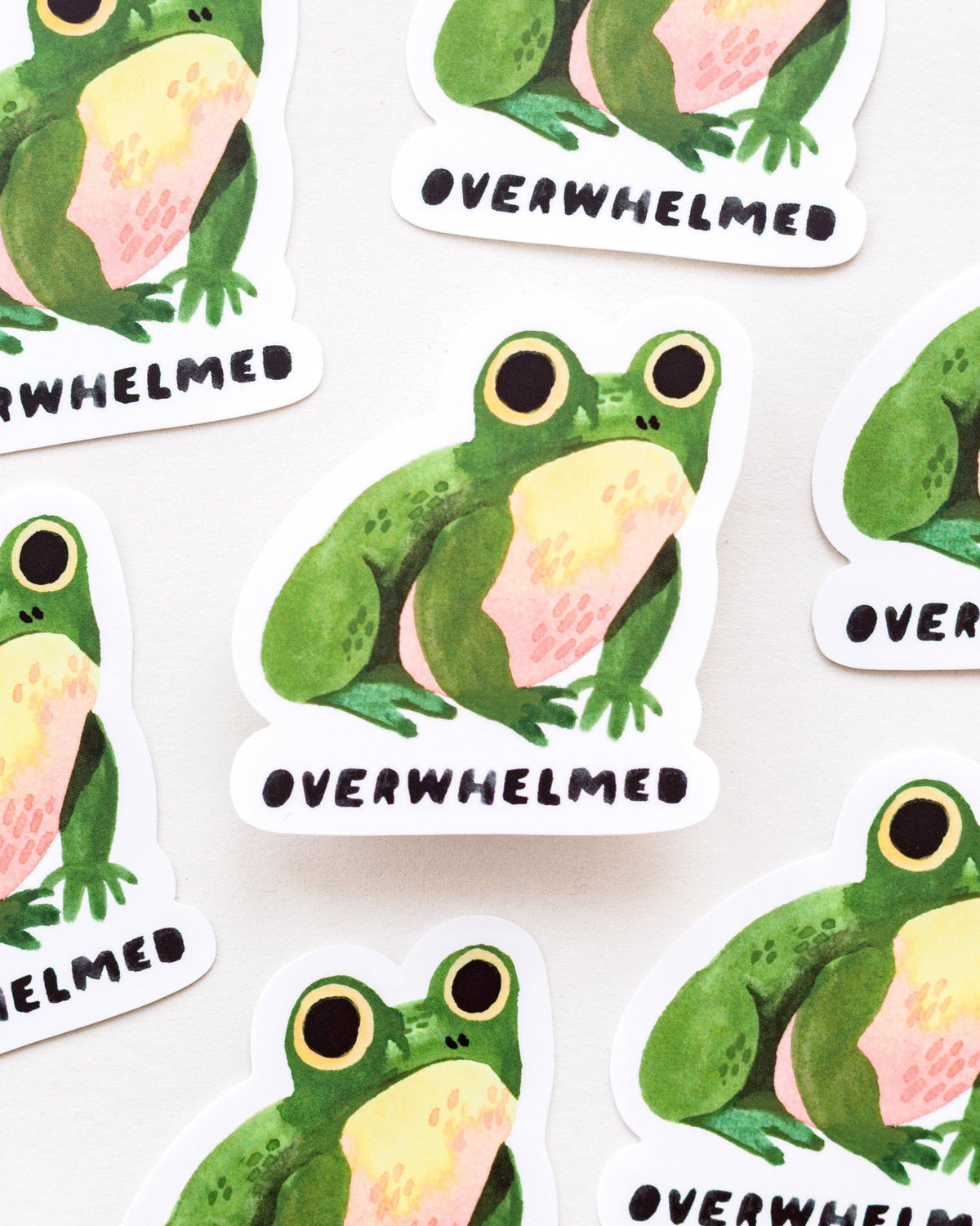 Vinyl Sticker — Overwhelmed Frog