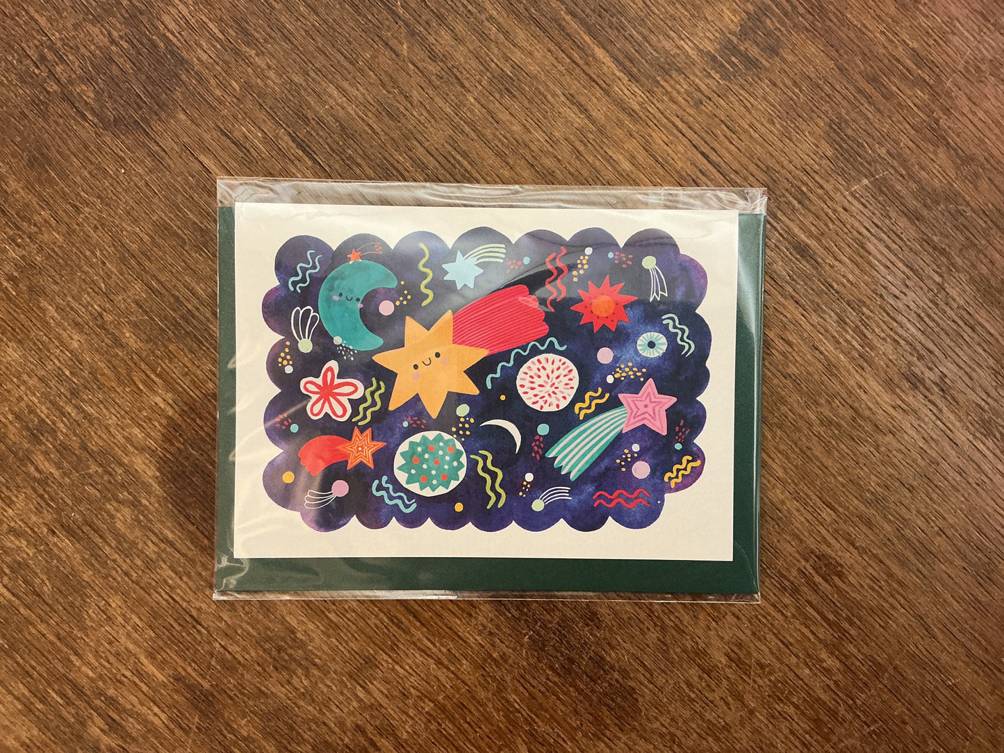 Starry Vibe postcard with envelope
