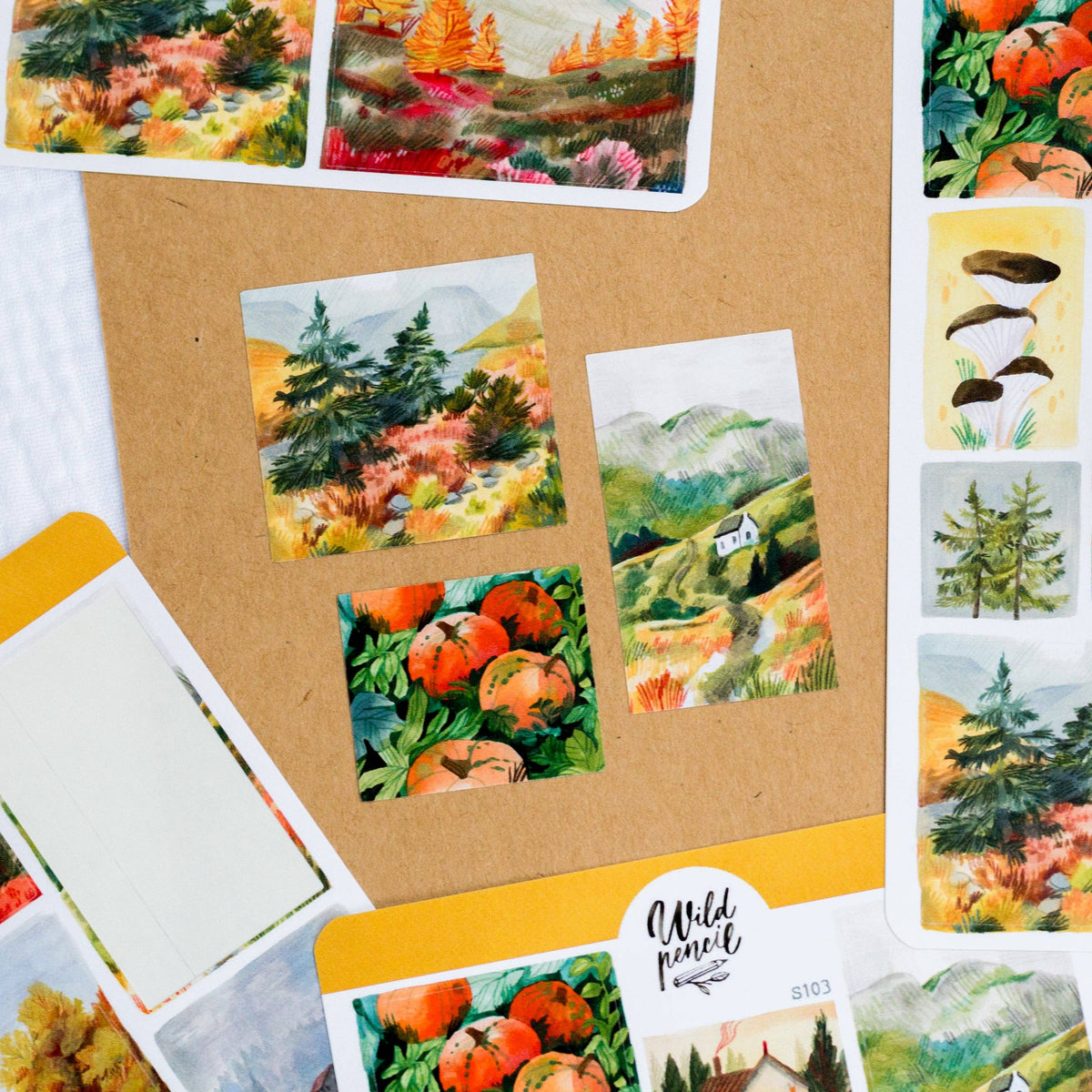 Sticker Sheet — Fall Landscapes