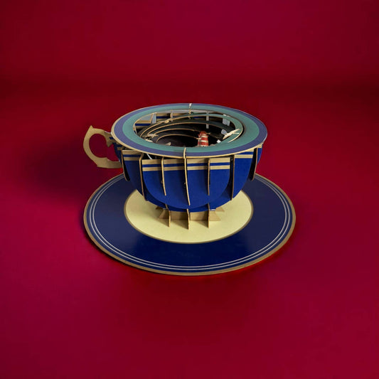 A cup of tea pop up card - Lighthouse