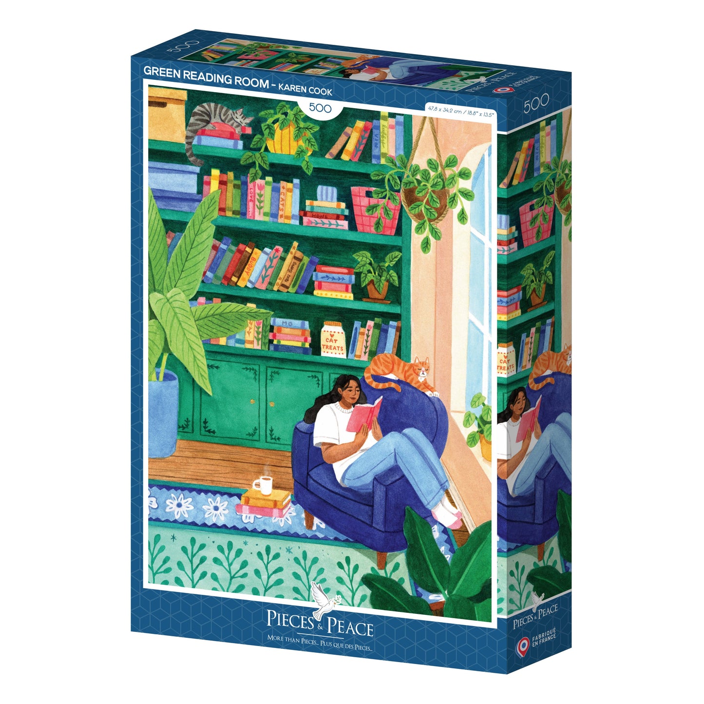500-Piece Puzzle - Green Reading Corner