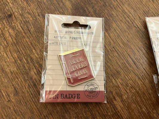 Book Lover Club Pin Badge