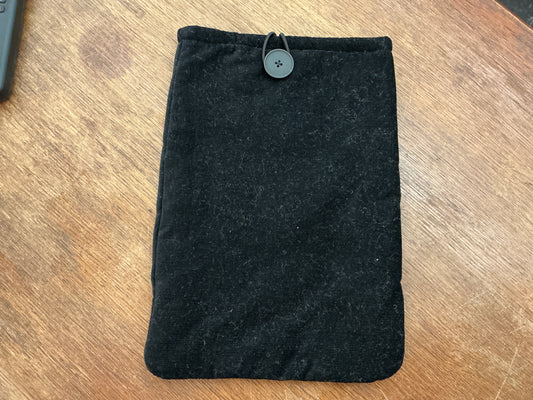 Black Corduroy Booksleeve for standard paperback