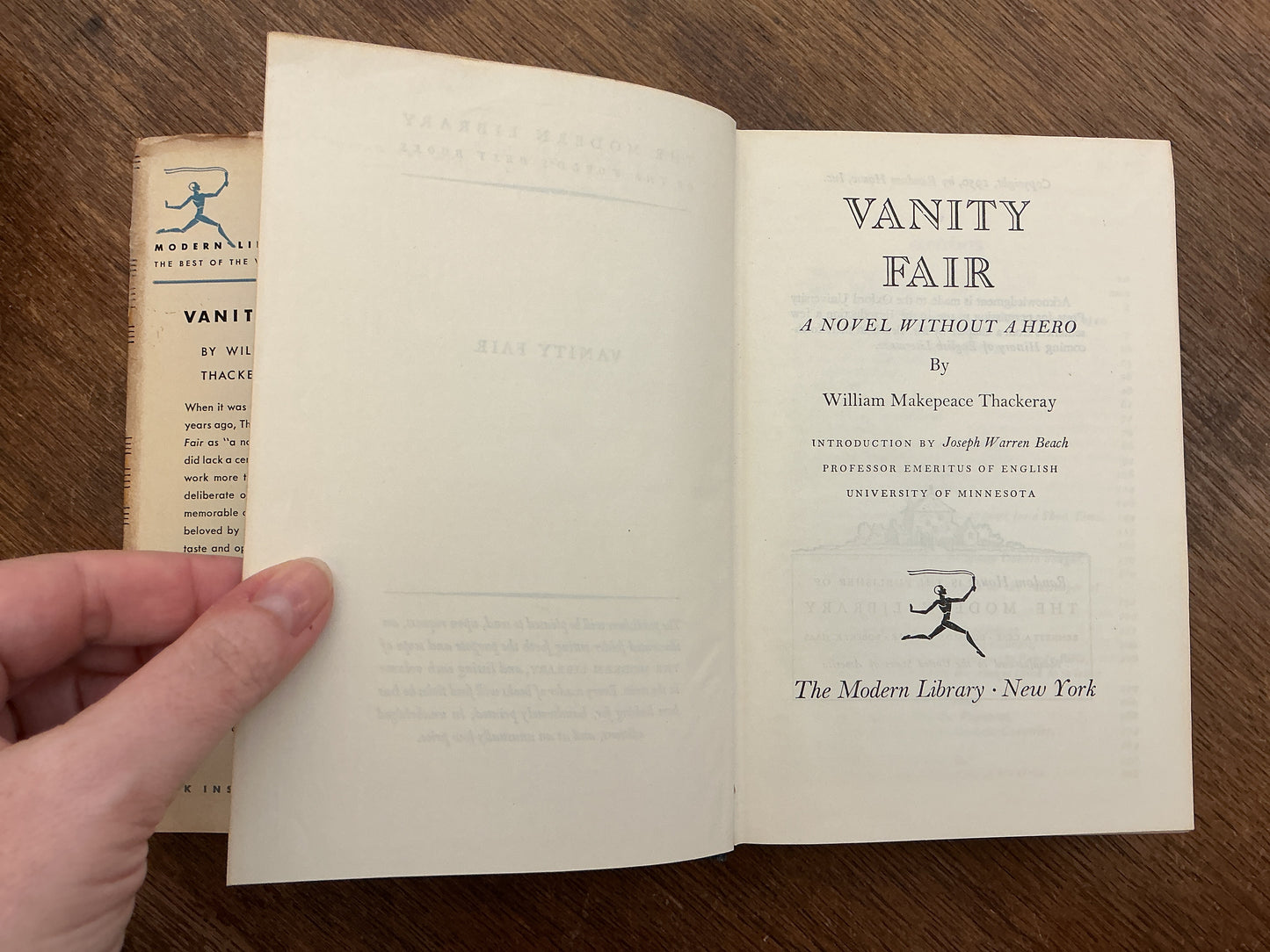 Vanity Fair by William Makepeace Thackeray copyright 1950