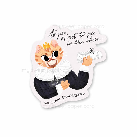 William Shakespurr - Funny Vinyl stickers