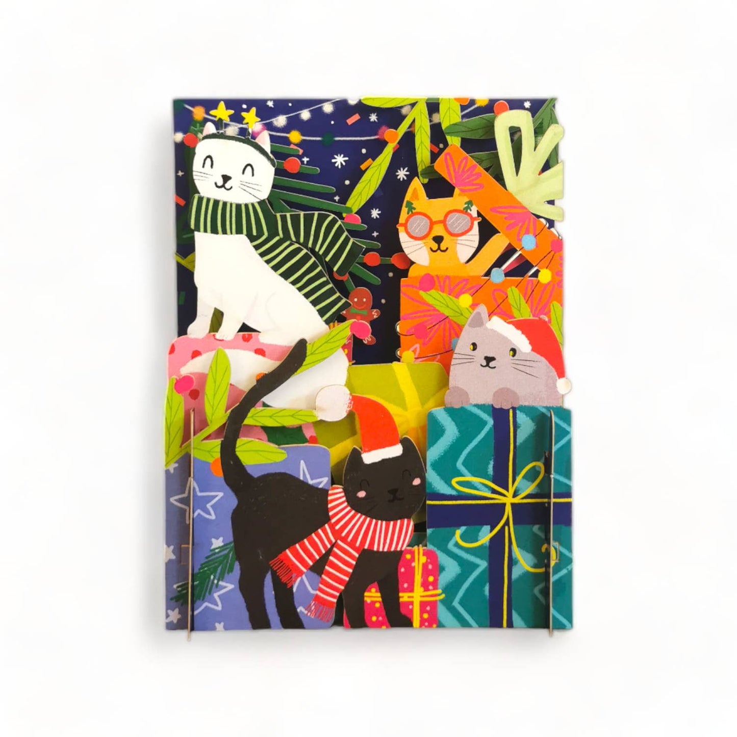 Christmas Cat pop up card