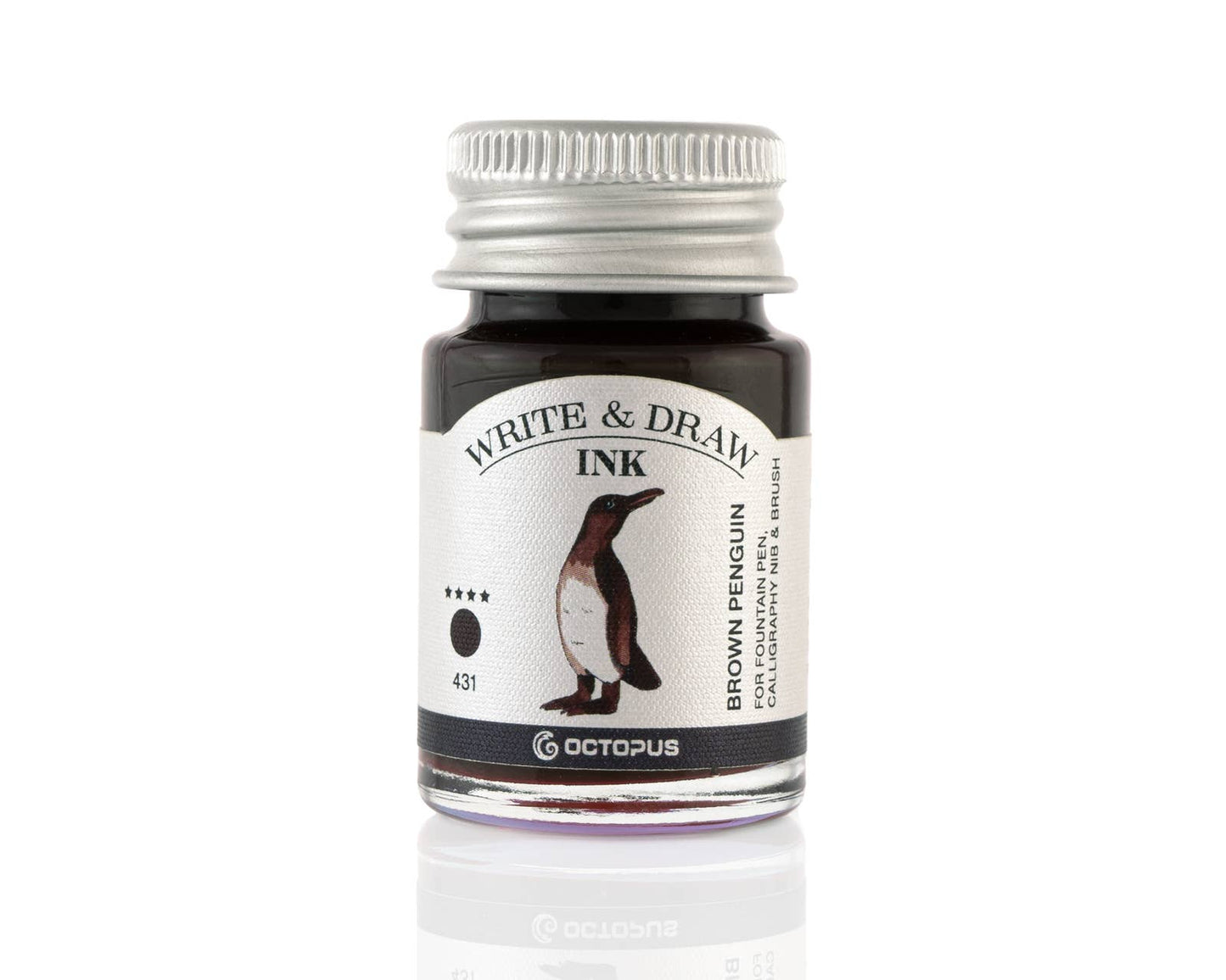 Write and Draw Ink 431 Brown Penguin Writing Paper 10ml