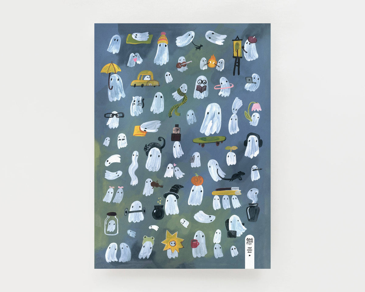 Vinyl sticker sheet large — Ghosts
