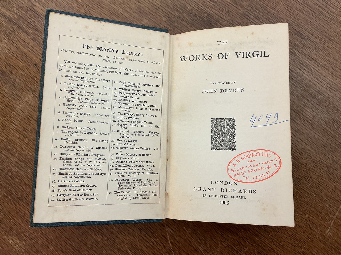 The Works of Virgil translated by John Dryden 1903