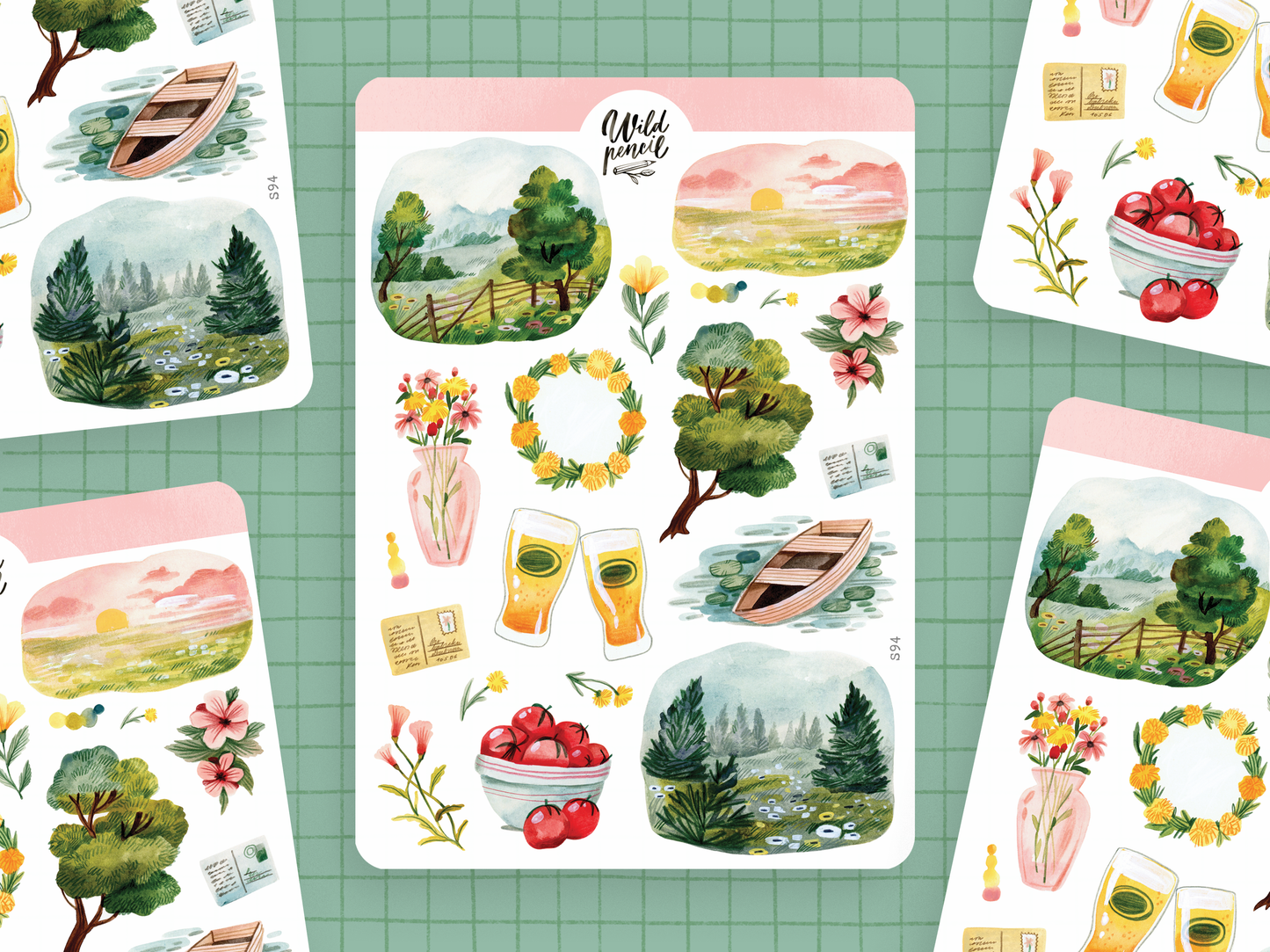 Sticker Sheet — Summer In The Nature