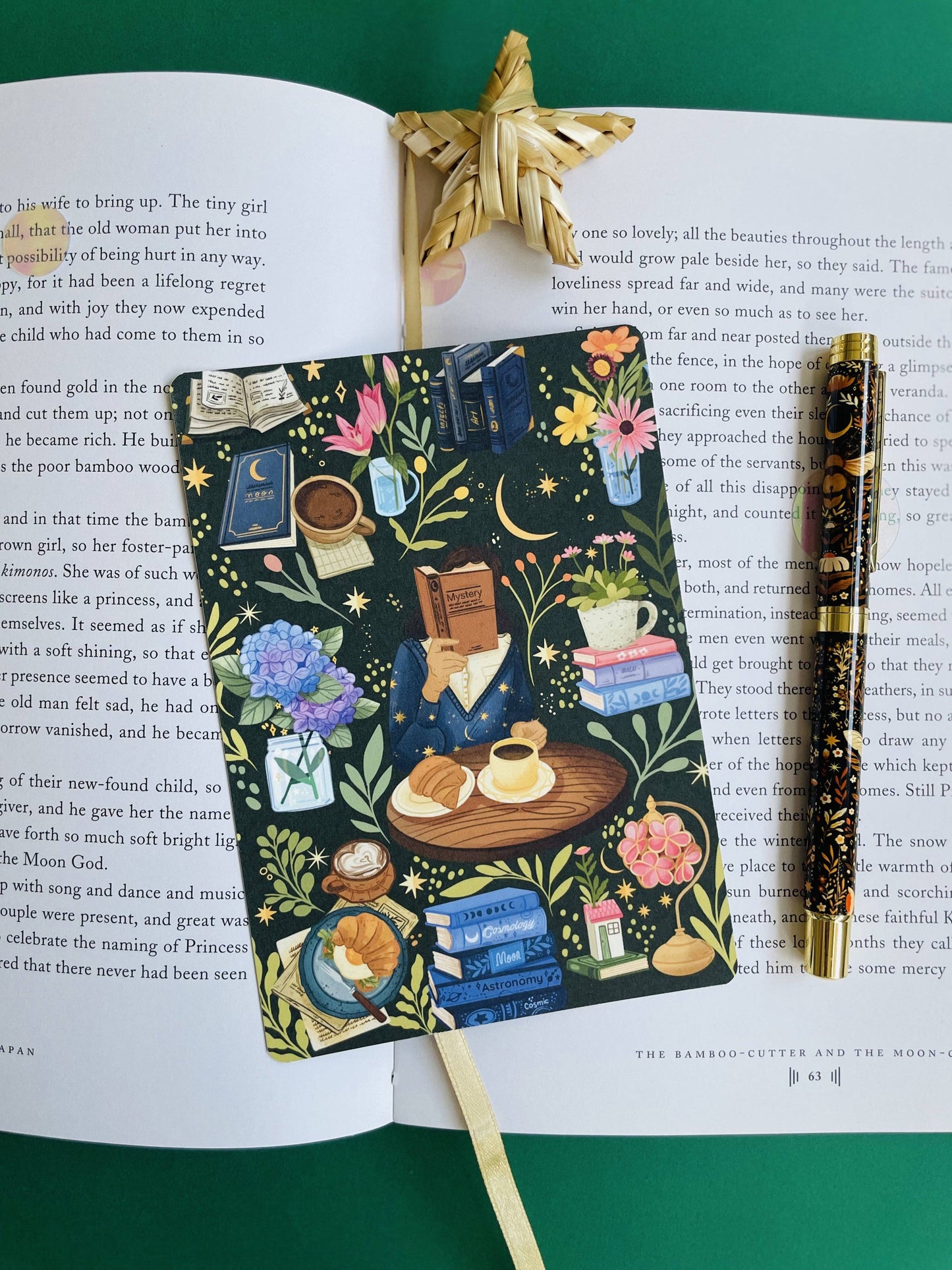 Coffee Time Reading Bookmark Library Card: Yes with the tassel