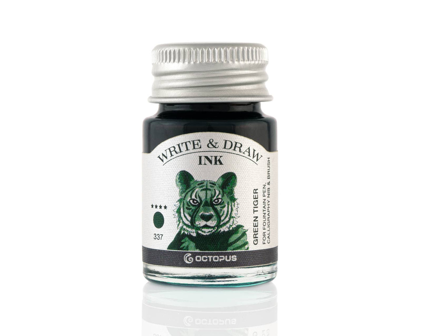 Write and Draw Ink 337 Green Tiger Writing Paper 10ml