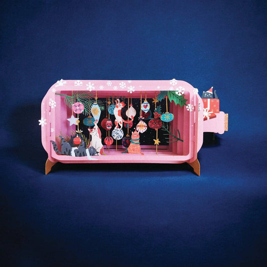 Cats and Ornaments Christmas Card