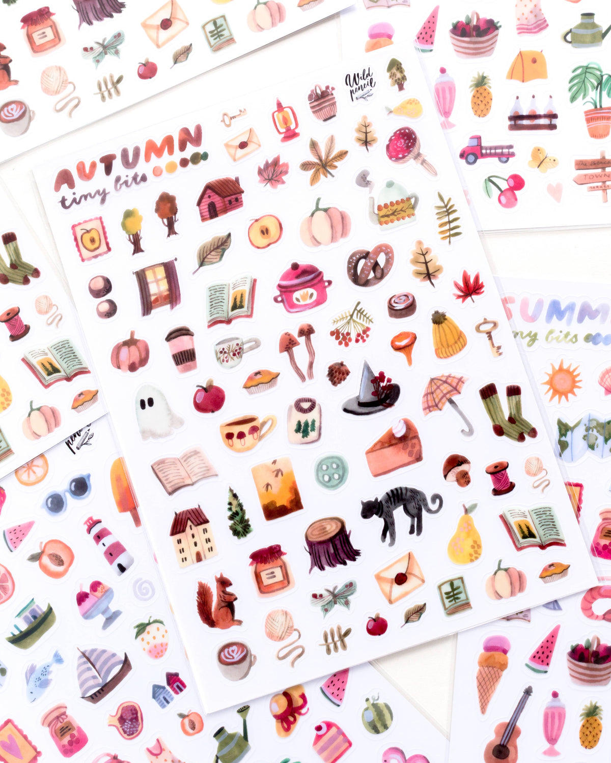 Vinyl sticker sheet large — Autumn Tiny Bits