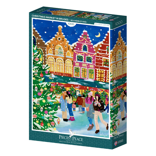 1000 Piece Puzzle - Christmas Market in Bruges
